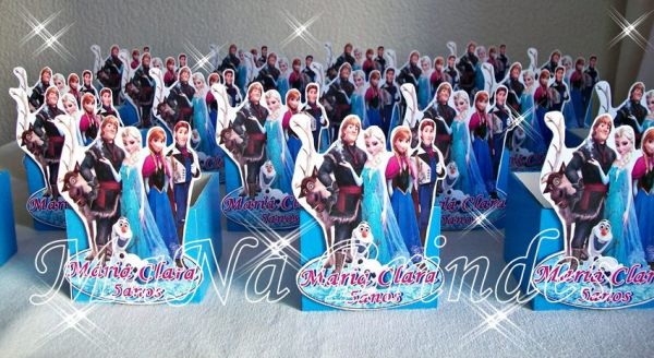 Centro de Mesa em MDF da Frozen