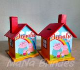 Casinha Cofre em MDF da Peppa PIg