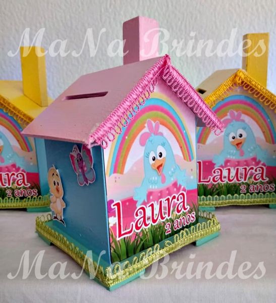 Casinha Cofre em MDF da Galinha Pintadinha