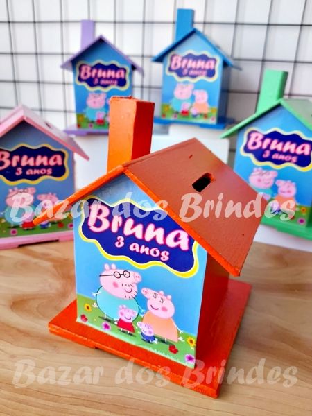 Casinha Cofre em MDF da Peppa Pig