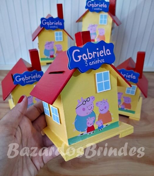 Casinha Cofre em MDF da Peppa Pig