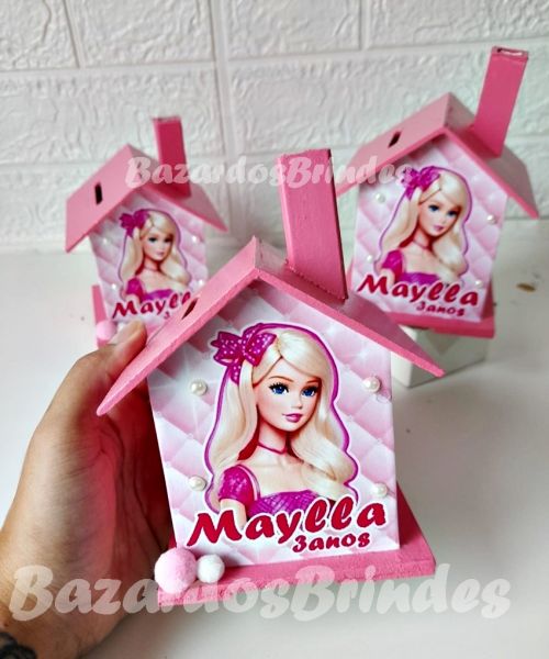 Casinha Cofre em MDF da Barbie